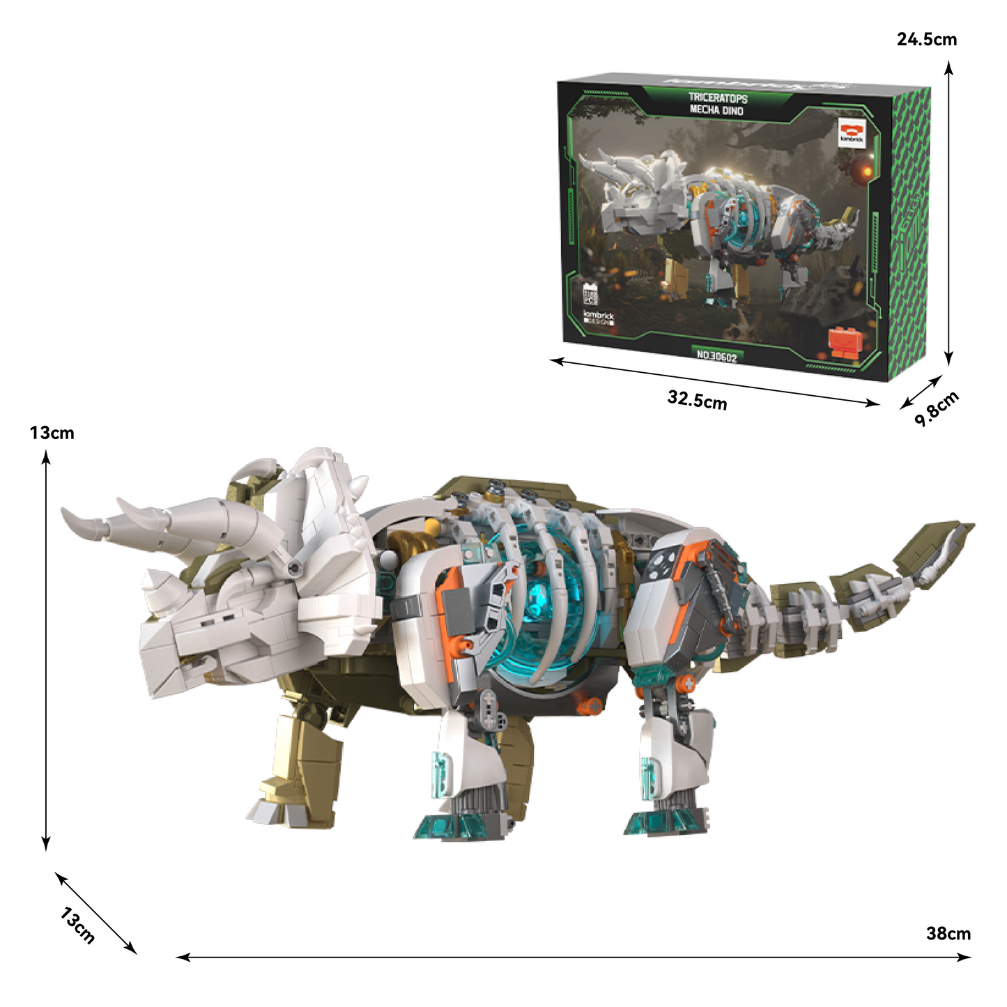 Mecha Dino Triceratops 1180 PCS