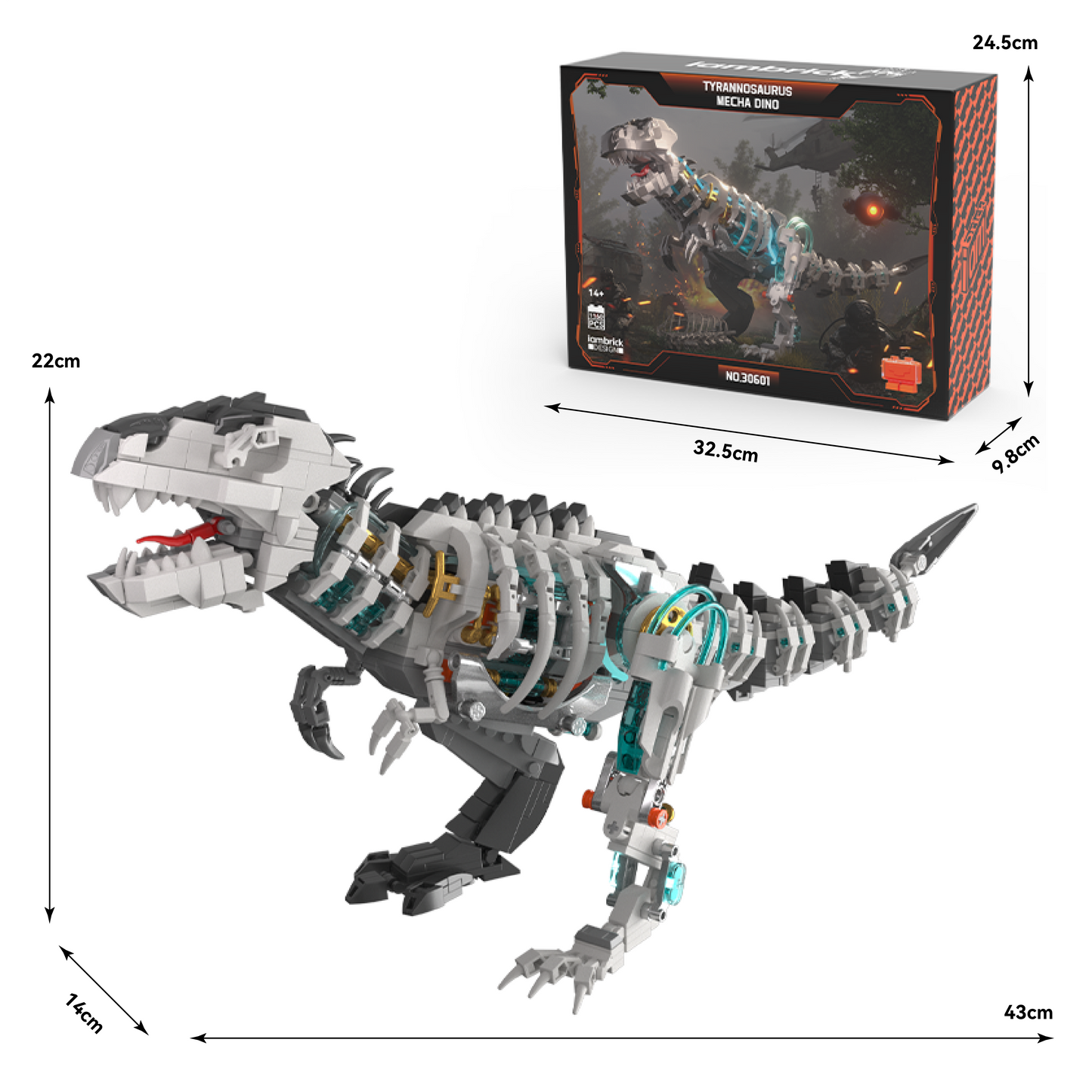 Mecha Tyrant Rex 1160 PCS